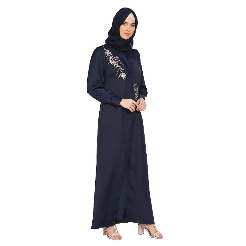 Front open abaya online hot sale